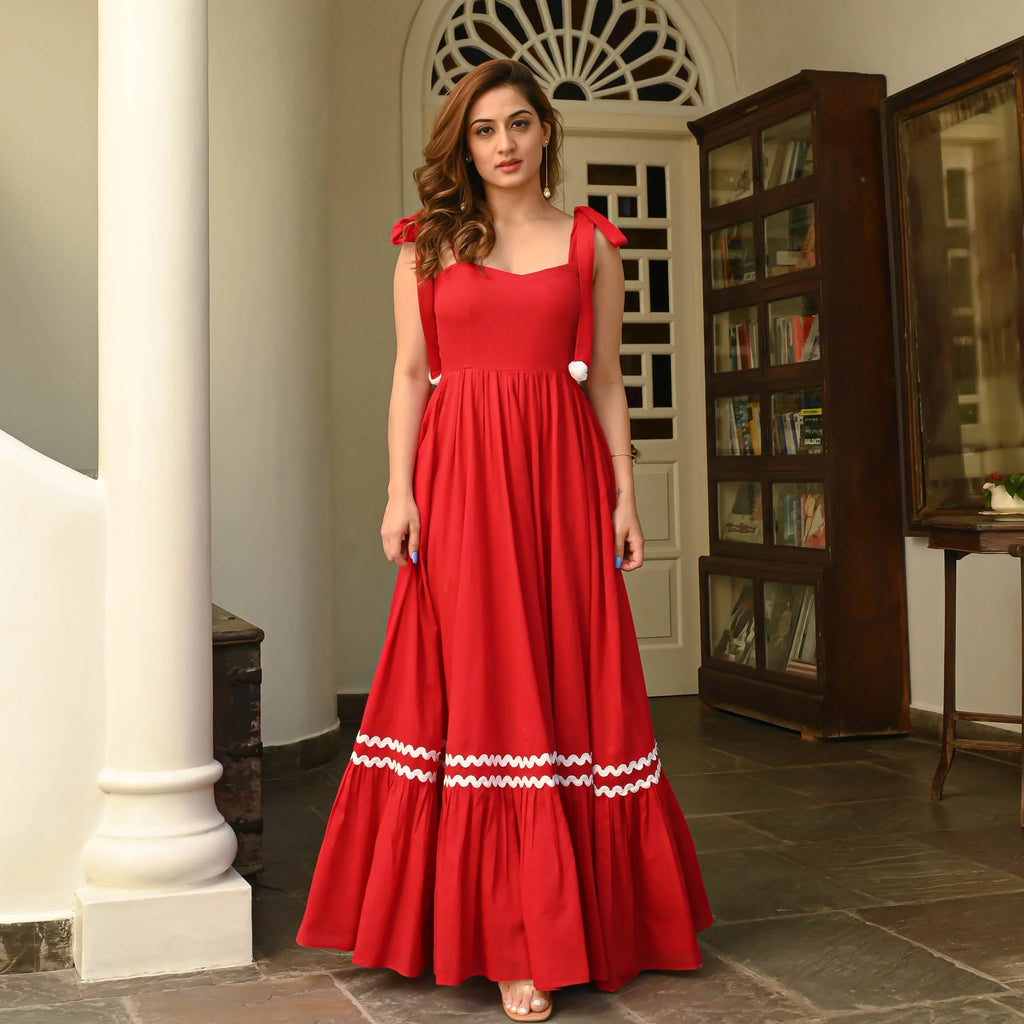 Hot Red Cambric Dress