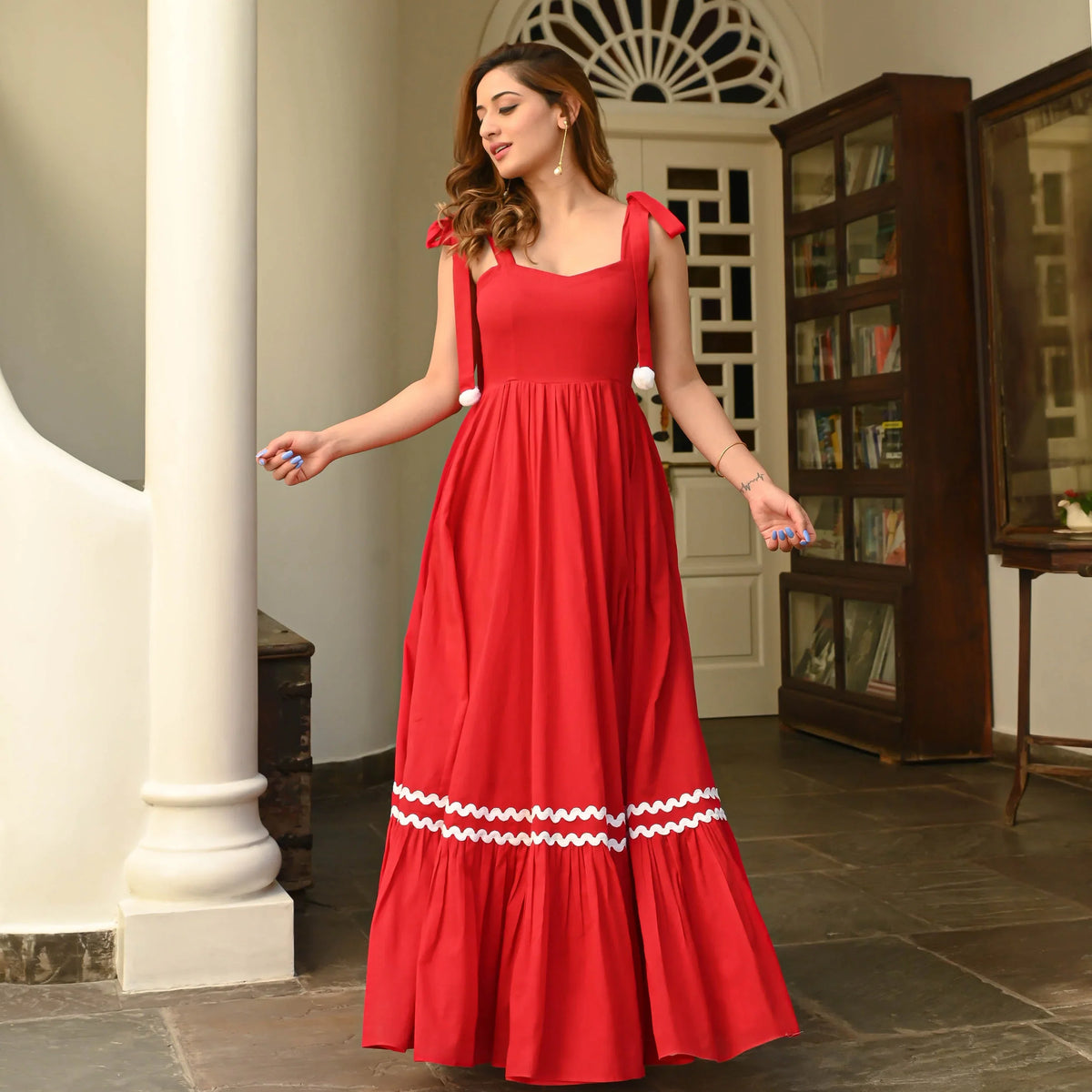 Hot Red Cambric Dress