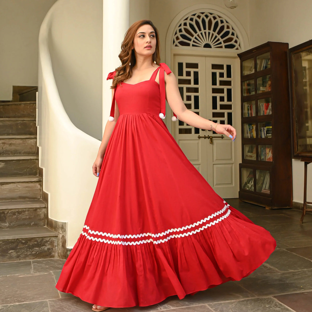 Hot Red Cambric Dress