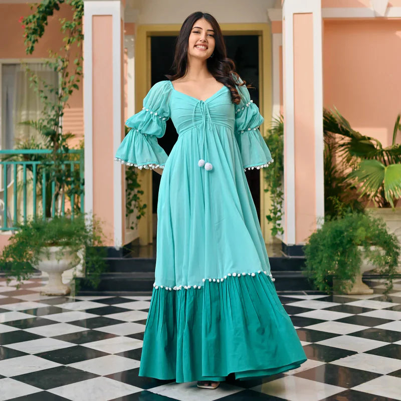 Zehvara  | Radiant Bloom Ethnic Maxi